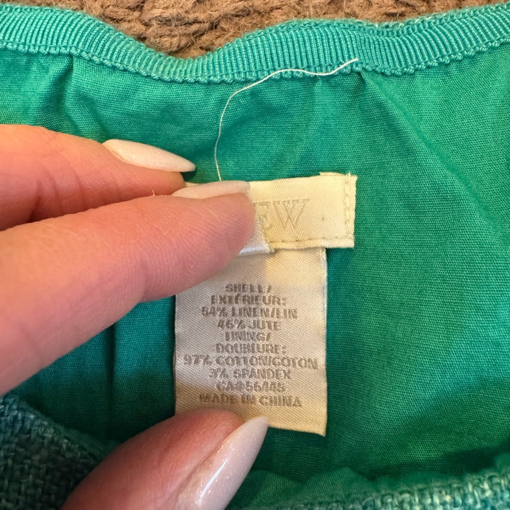 J.Crew Jade JUTE & LINEN Art-to-Wear Natural Woven Attache Sheath Dress 2 $158 - Picture 5 of 9